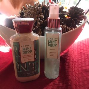 BBW COCONUT MINT DROP body lotion & shimmer mist